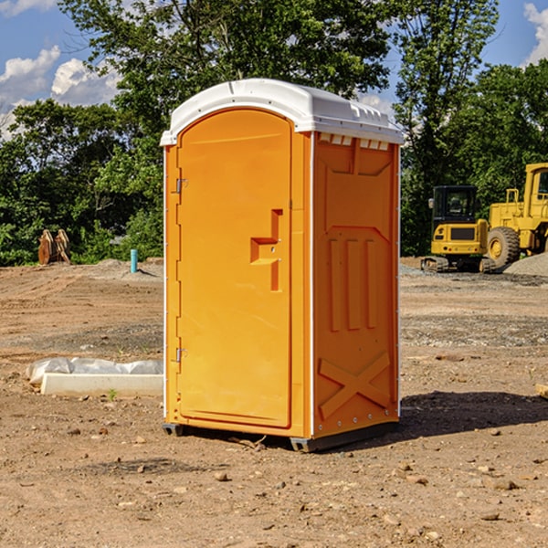 can i customize the exterior of the porta potties with my event logo or branding in Des Moines Iowa